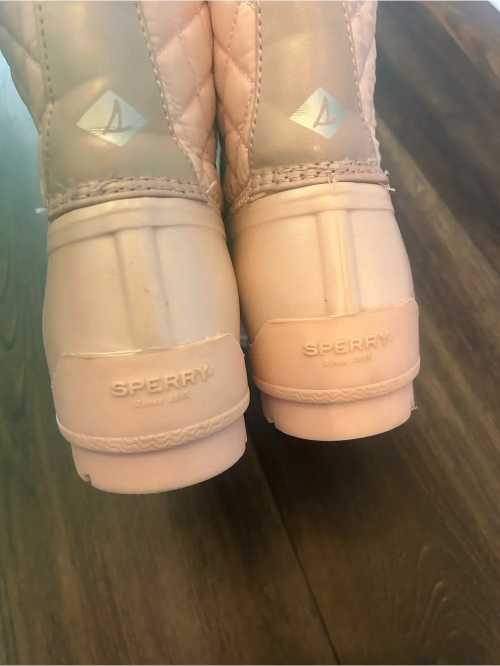 Sperry Women’s Quilted Light Pink Waterproof Winter Boots